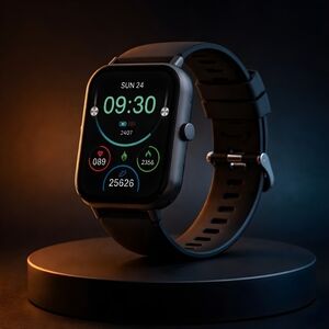 NIB ZL54C Smartwatch Bluetooth Call Fitness Tracker Waterproof Black